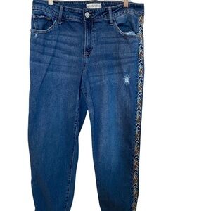 Blue Jeans with Rainbow Trim